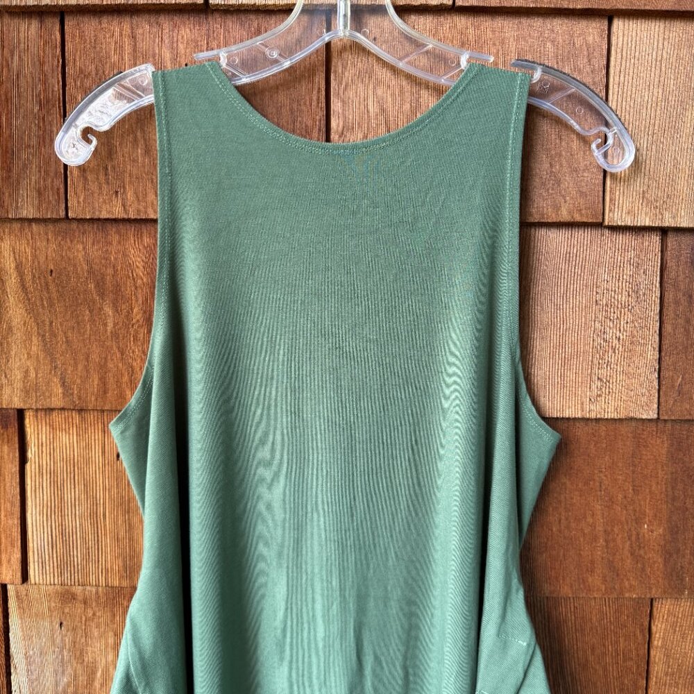 FREE LABEL Green Sleeveless Knit Tank Dress in Women's X-Large - Picture 5 of 8